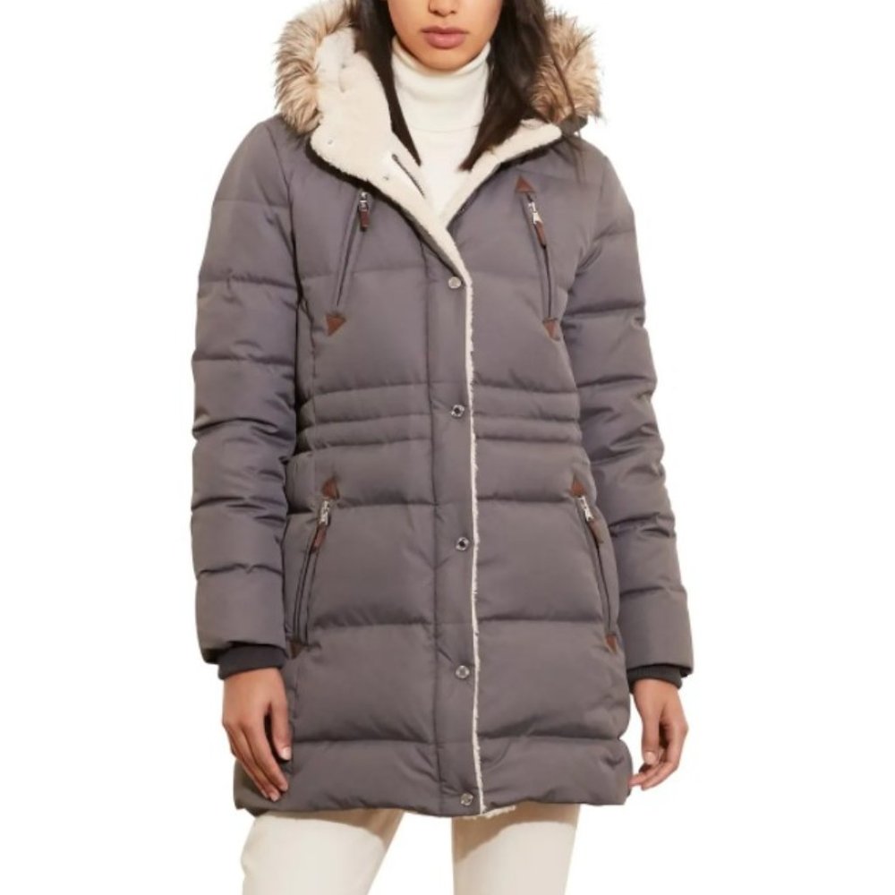 ⛔️SOLD⛔️ LRL Faux Fur Trim Hood Winter Jacket - M - Picture 14 of 15